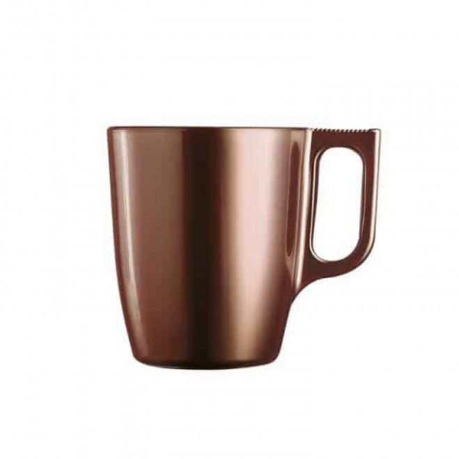 MUG EN VERRE PERSONNALISE MIF 250ML 'FLASHY' - chocolat