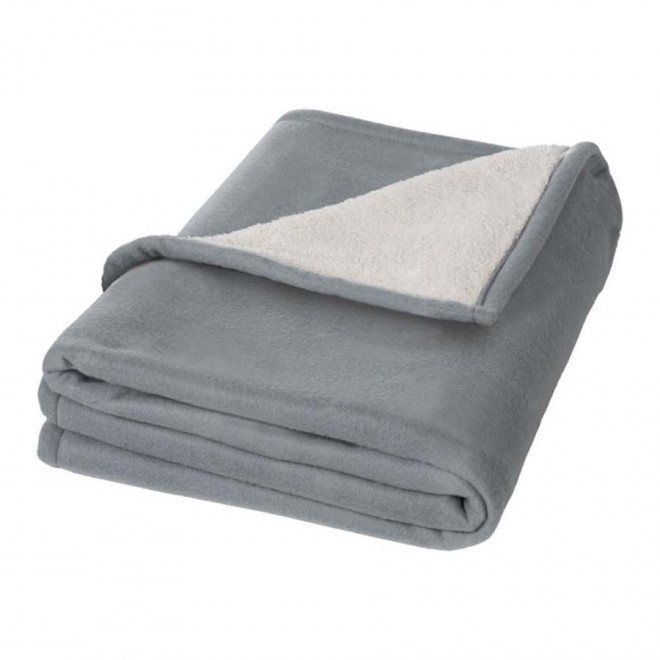 COUVERTURE PERSONNALISABLE 'VOLNA' - gris/blanc