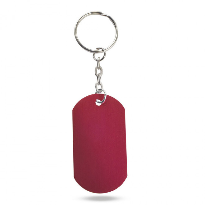 PORTE-CLE EN ALUMINIUM 'PLAKI' - rouge