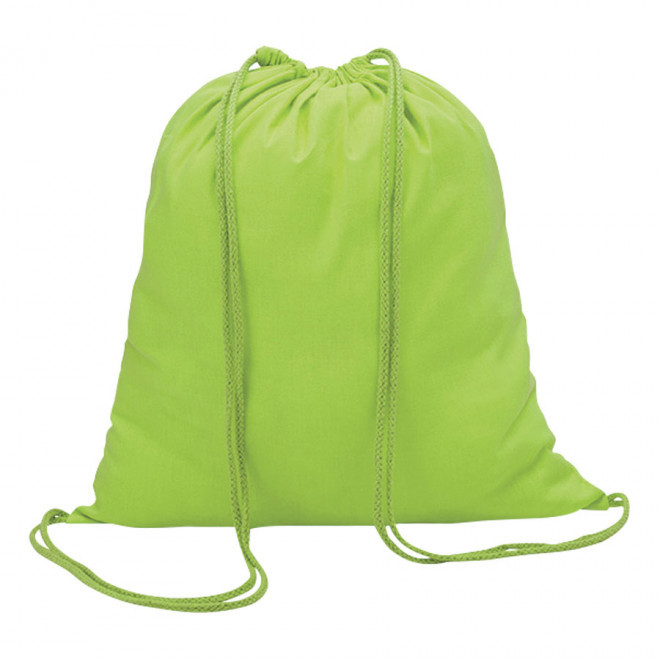 SAC À DOS PUBLICITAIRE EN COTON 'RHIDA COULEUR' 100 GR/M² - vert
