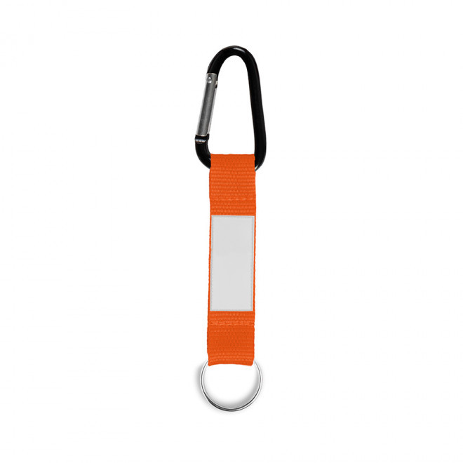 PORTE-CLÉS AVEC MOUSQUETON PERSONNALISÉ 'HOOKY PVC' - orange
