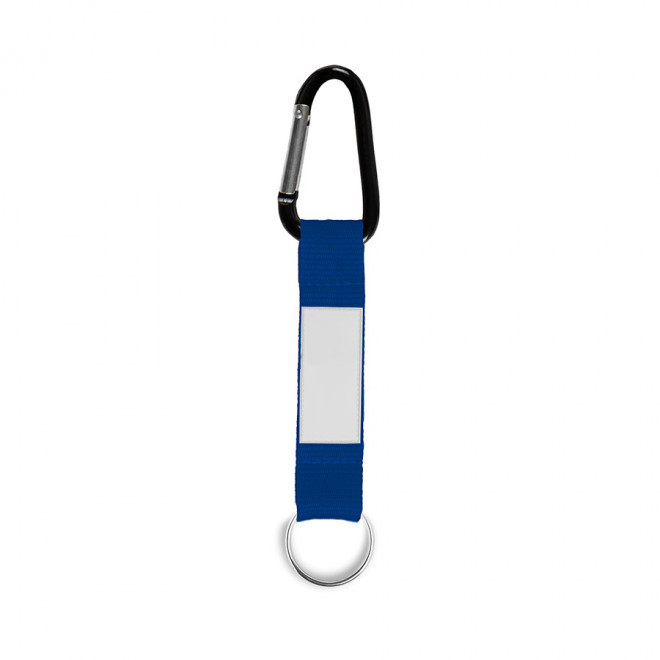 PORTE-CLÉS AVEC MOUSQUETON PERSONNALISÉ 'HOOKY PVC' - bleu royal