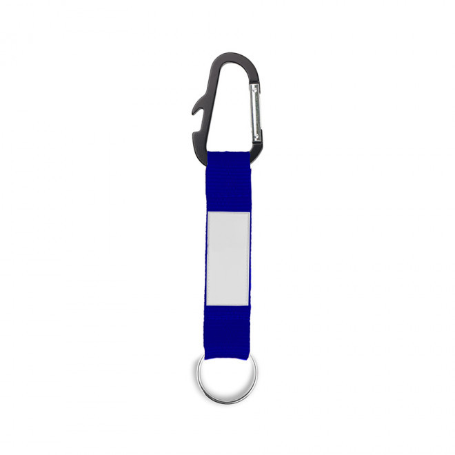 PORTE-CLÉS AVEC MOUSQUETON PERSONNALISABLE 'HOOKY DECAPS' - bleu fonce
