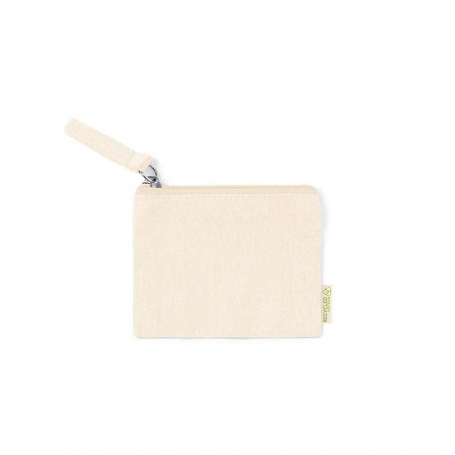 PORTE-MONNAIE PERSONNALISABLE EN COTON RECYCLÉ 'NALOU' - naturel