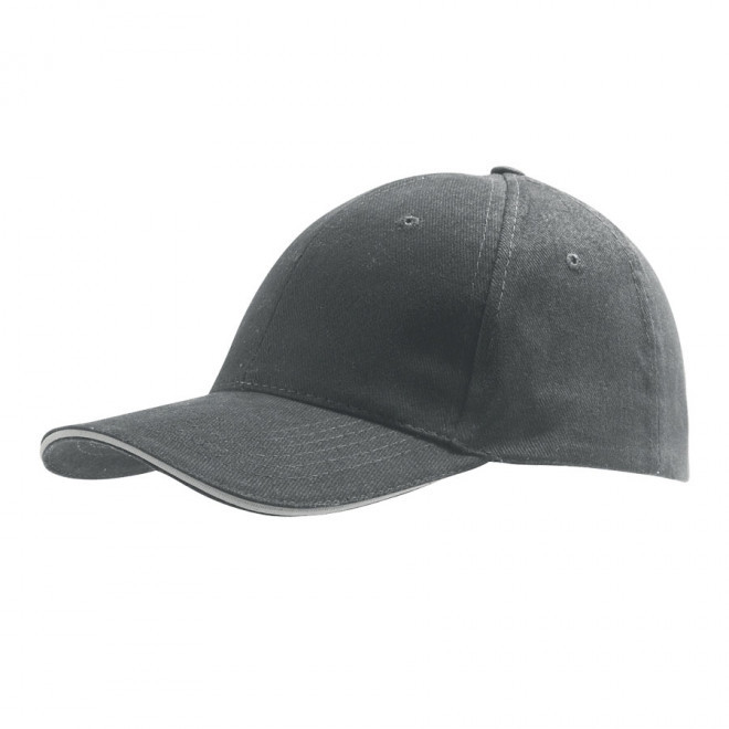 CASQUETTE PUBLICITAIRE 'BUFFALO' 260 GR/M² - gris foncé/gris clair