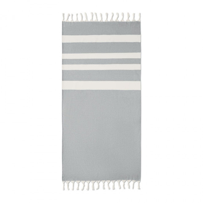 FOUTA PERSONNALISÉE 'HORTENSE 140' - gris foncé
