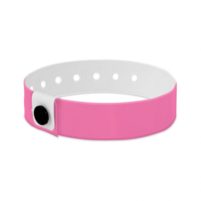 BRACELET PERSONNALISÉ EN VINYLE 'PUNCHY'  - rose