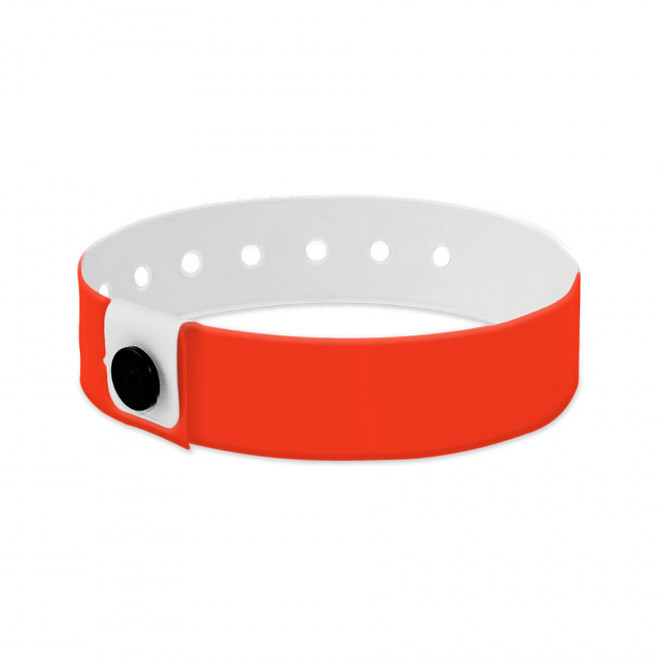 BRACELET PERSONNALISÉ EN VINYLE 'PUNCHY'  - rouge vif