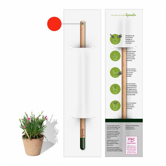 CRAYON COULEUR ET CARTONNETTE PERSONNALISÉS 'POUSS COLOR FULL' - oeillet