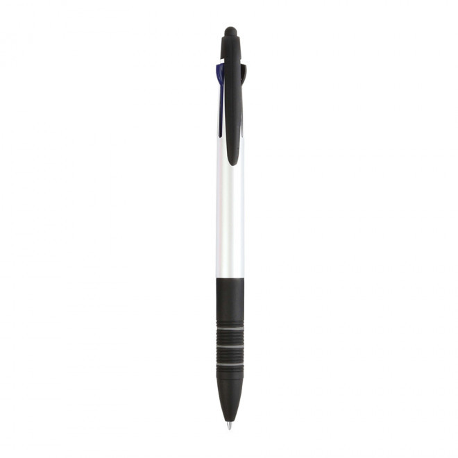 STYLO PUBLICITAIRE 3 COULEURS AVEC STYLET 'MAYALL' - blanc