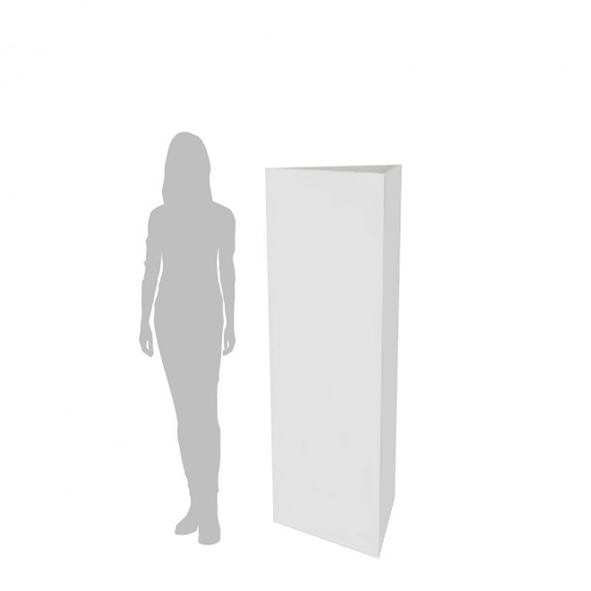 TOTEM PUBLICITAIRE EN CARTON 3 FACES 'PIKO'  - blanc