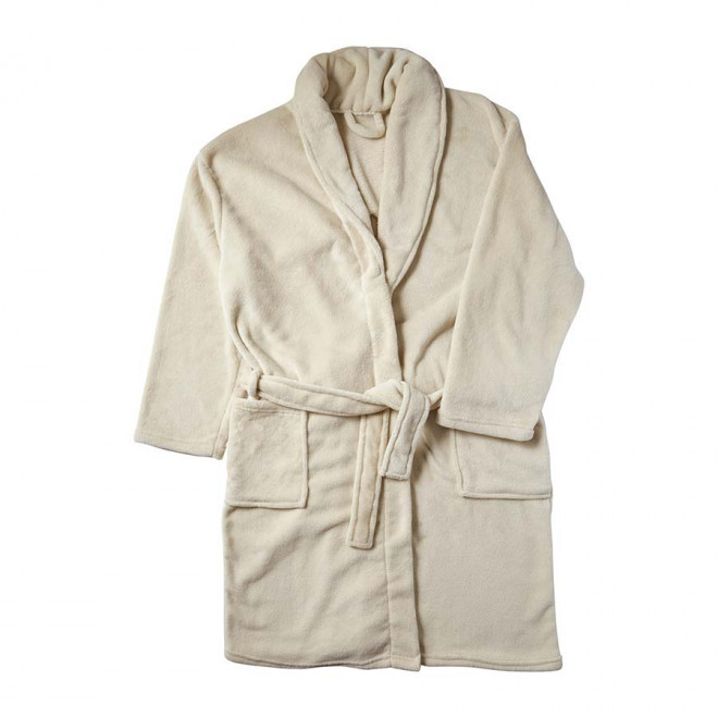 PEIGNOIR POLAIRE PUBLICITAIRE 'COULOSS' - beige