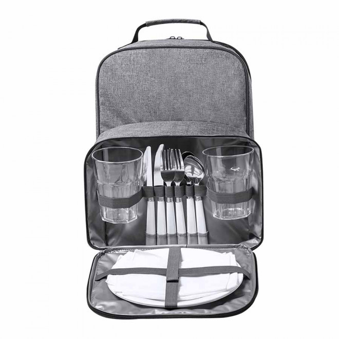 SAC A DOS PUBLICITAIRE PIQUE-NIQUE 'GLAPIK'  - gris