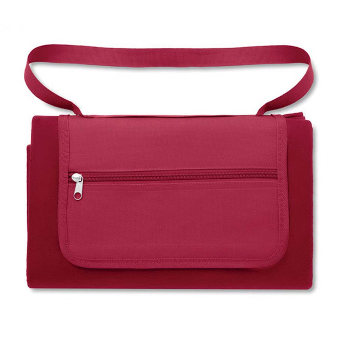 COUVERTURE PERSONNALISABLE POUR PIQUE-NIQUE 'COUVPIC' - rouge