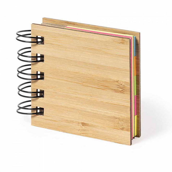 MINI BLOC-NOTES PUBLICITAIRES ET MARQUE-PAGES 'MANO' - bambou
