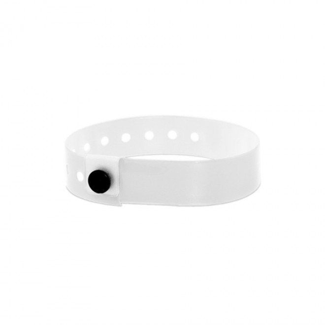 BRACELET PERSONNALISABLE EN VINYLE 'PUNCHY TRANSLUCIDE' - blanc givré