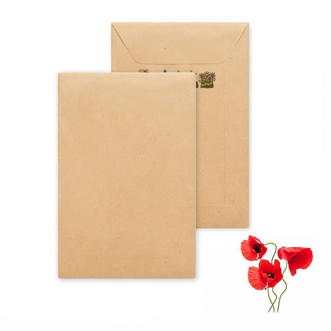 SACHET DE GRAINES PERSONNALISABLE 'FLAURE QUADRI' - coquelicot