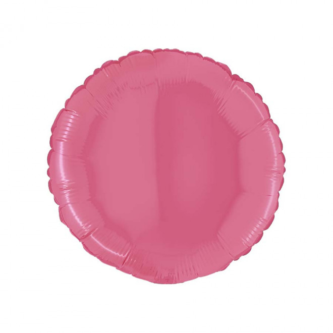 BALLON PERSONNALISÉ EN MYLAR 'MYLA ROND' - rose bonbon