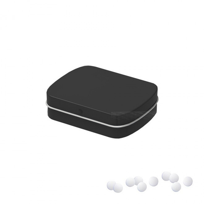 MINI BOITE A BONBON METALLIQUE PUBLICITAIRE 'VIMA' - noir mat