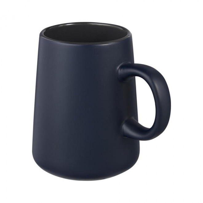 RAPIDE 4J - MUG EN CÉRAMIQUE PUBLICITAIRE 450 ML 'JOUNE'  - bleu marine