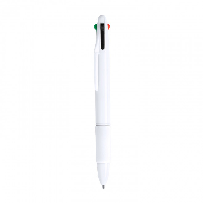 STYLO PUBLICITAIRE 4 COULEURS 'OCTUS' - blanc