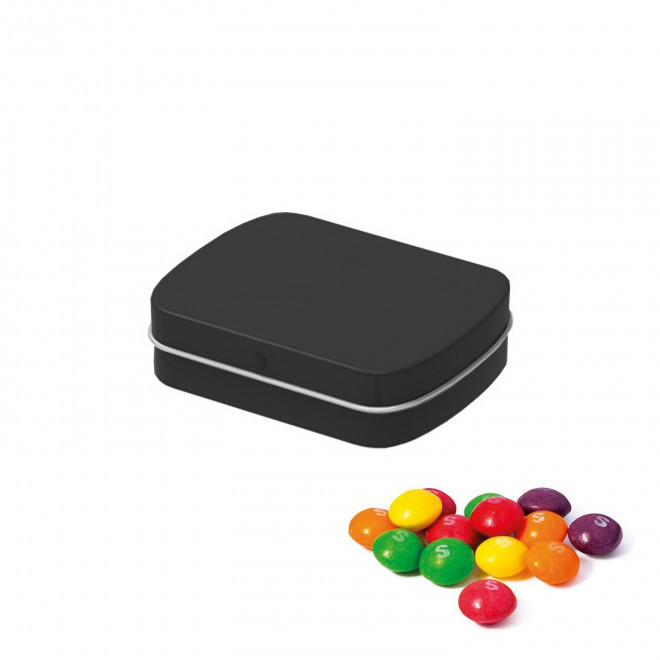 MINI BOITE A BONBON METALLIQUE PUBLICITAIRE 'VIMA' - noir mat