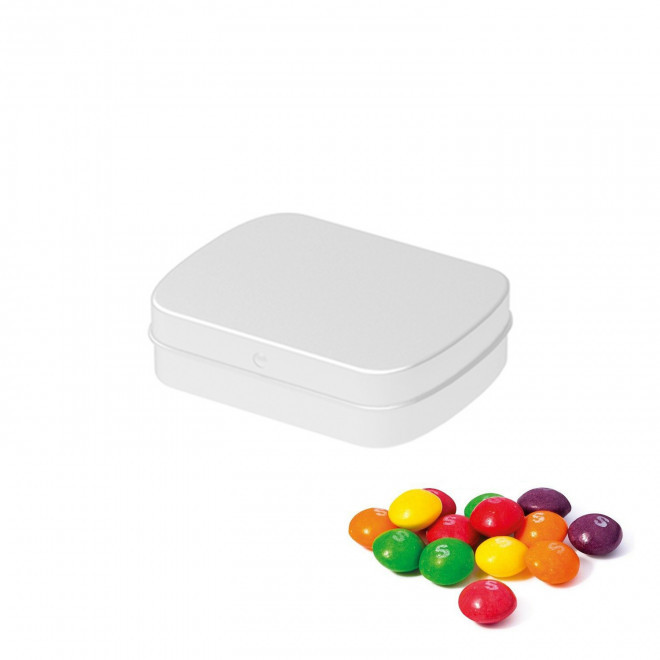 MINI BOITE A BONBON METALLIQUE PUBLICITAIRE 'VIMA' - blanc