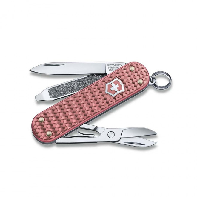 COUTEAU SUISSE 5 FONCTIONS PUBLICITAIRE 'PRECIOUS ALOX' - rose