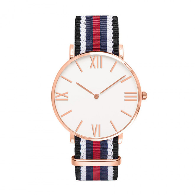MONTRE PERSONNALISEE HOMME 'AXEL' - doré/rouge/blanc/bleu