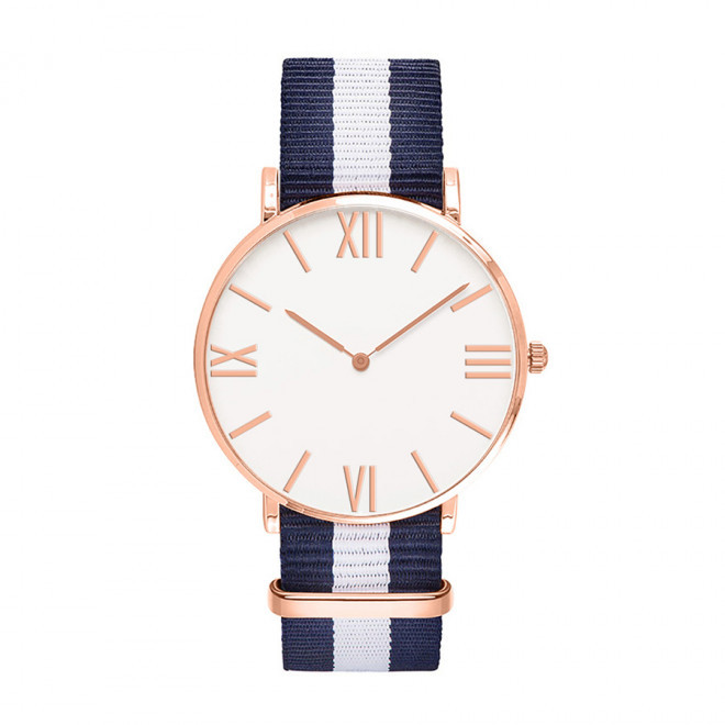 MONTRE PERSONNALISEE HOMME 'AXEL' - doré/bleu/blanc