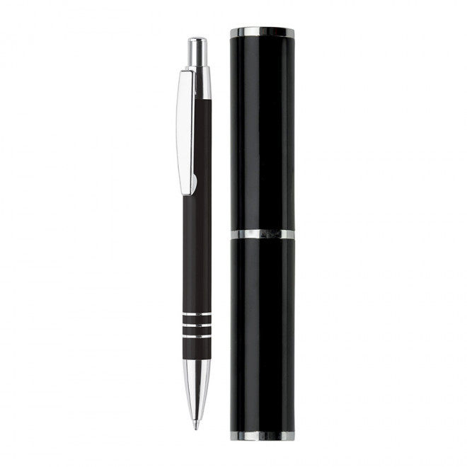 STYLO PERSONNALISÉ EN ALUMINIUM 'ROCOCO' 4J - noir