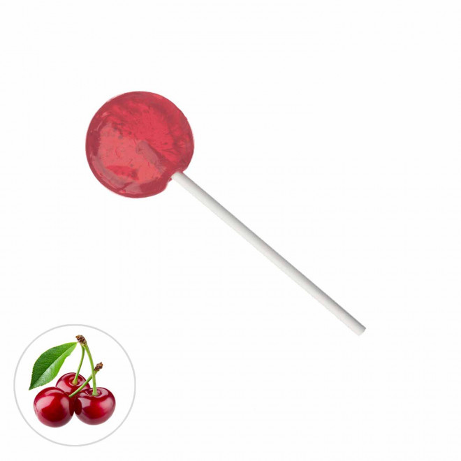 LOT DE 100 SUCETTES PLATES PERSONNALISABLE 'CHUPETTA' - cerise