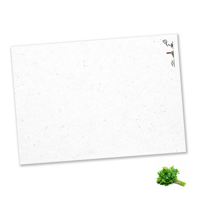 PAPIER ENSEMENCE MIE PERSONNALISABLE 'HORTUS' A4 - persil