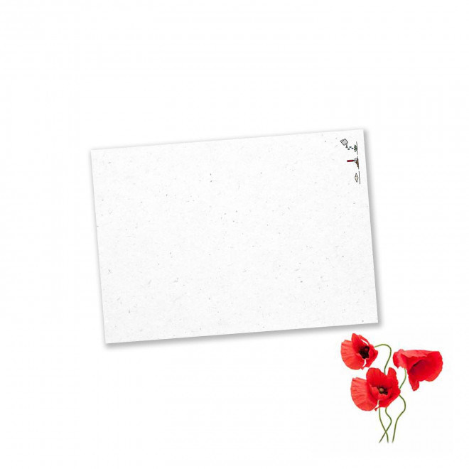 PAPIER ENSEMENCE MIE PERSONNALISE 'HORTUS' A6 - coquelicot