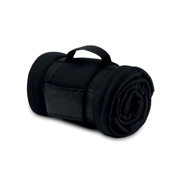 PLAID POLAIRE PERSONNALISABLE 'ODENSA' - noir