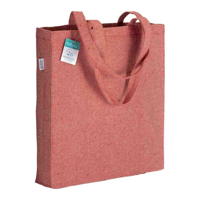 TOTE BAG EN COTON RECYCLE PUBLICITAIRE 280G 'BOQUITA' - rouge