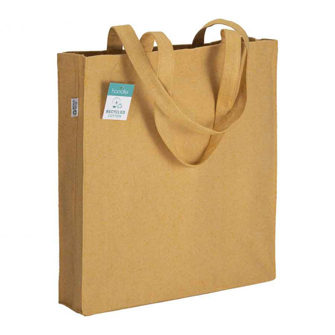 TOTE BAG EN COTON RECYCLE PUBLICITAIRE 280G 'BOQUITA' - jaune