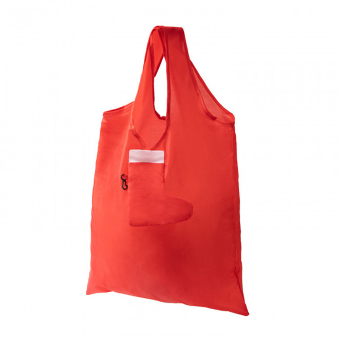 SAC PLIABLE BOTTE DE NOEL PERSONNALISABLE 'ASIA NOEL' - rouge