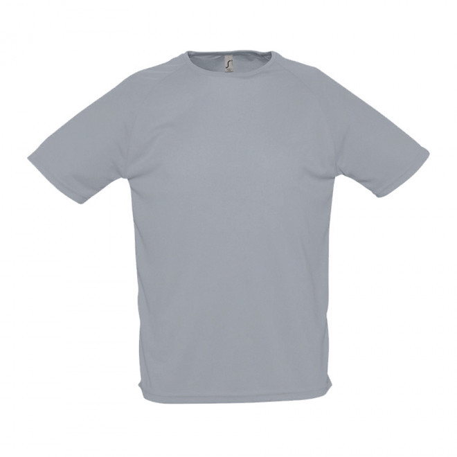 T-SHIRT PERSONNALISÉ RESPIRANT HOMME 'SPORTY' 140 GR/M² - gris