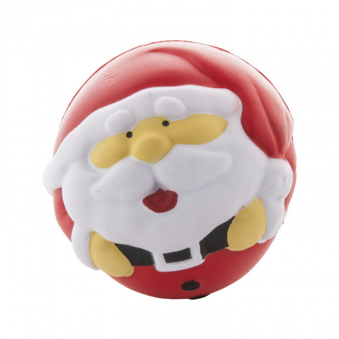 BALLE ANTI STRESS PERE NOEL PERSONNALISABLE 'CLAUS' - rouge