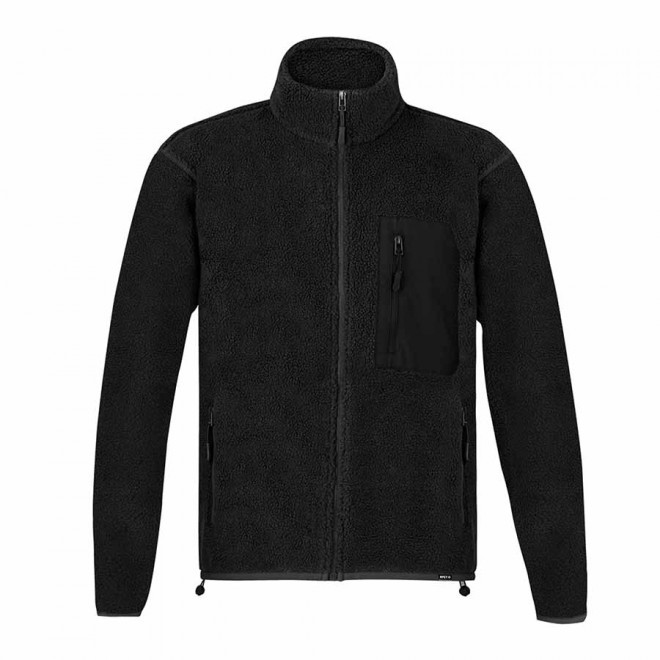 VESTE SHERPA MIXTE PERSONNALISEE 'ELIDOR' - noir