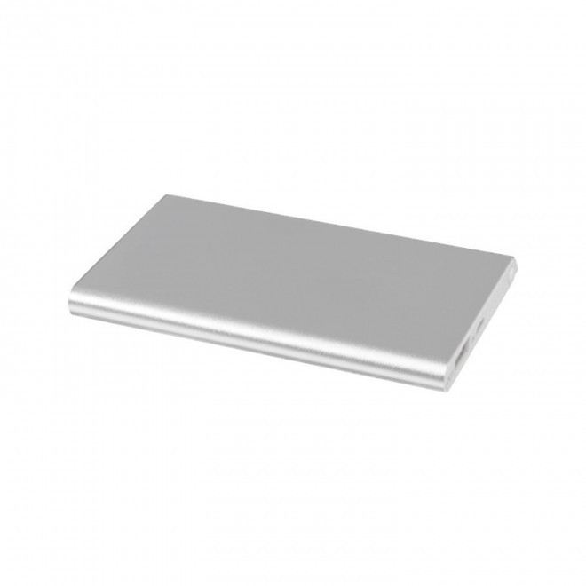 BATTERIE DE SECOURS 4000 MAH PERSONNALISABLE 'POWERDOCK' - argenté