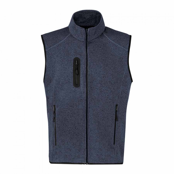 BODYWARMER POLAIRE MIXTE PERSONNALISABLE 'EVREN BW' - gris foncé