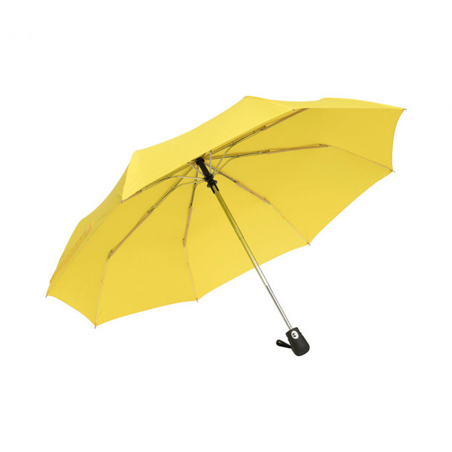 PARAPLUIE PUBLICITAIRE TEMPETE PLIABLE OUVERTURE AUTO 'THURSO' - jaune