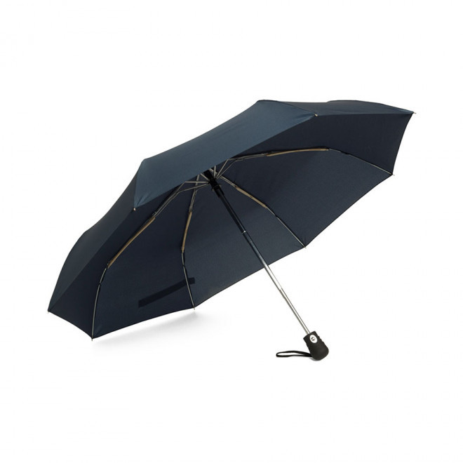 PARAPLUIE PUBLICITAIRE TEMPETE PLIABLE OUVERTURE AUTO 'THURSO' - marine