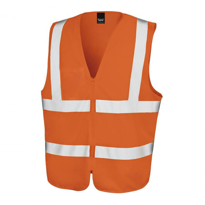 GILET HAUTE VISIBILITE PERSONNALISABLE RESULT® 'REFLECTA' - orange fluo