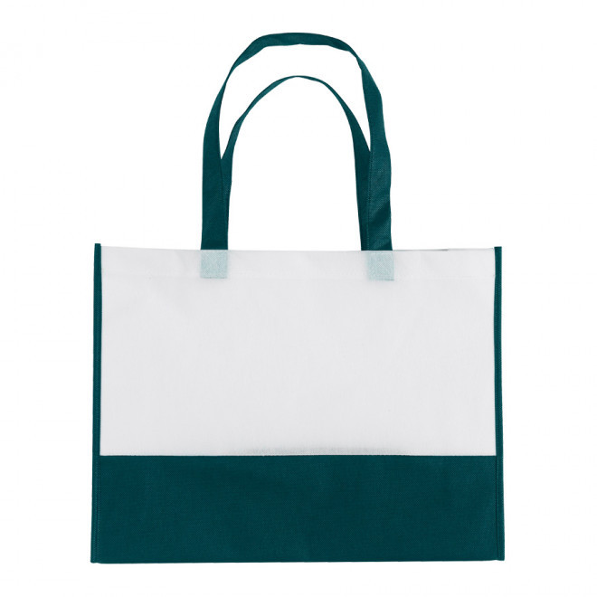 SAC SHOPPING PERSONNALISABLE 'ROMA' 80 GR/M² - blanc/vert anglais