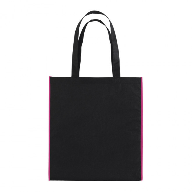 SAC SHOPPING PUBLICITAIRE 'LISBOA' 80 GR/M² - noir/fuchsia
