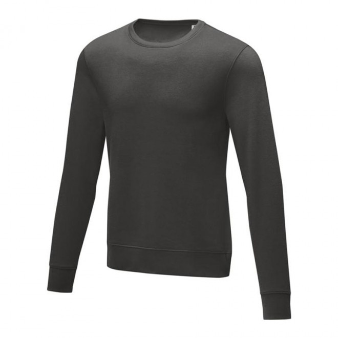 SWEAT COL ROND PUBLICITAIRE HOMME 'ZERIO' - gris foncé