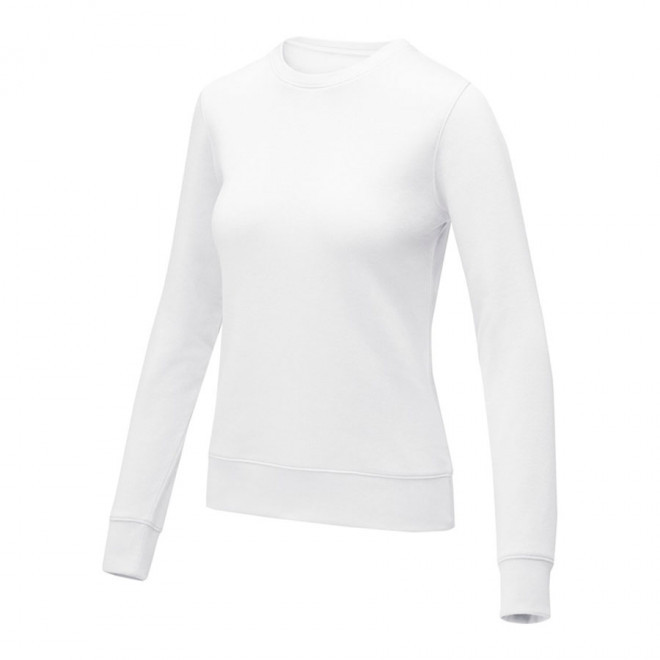 SWEAT PUBLICITAIRE COL ROND FEMME 'ZERIO' - blanc